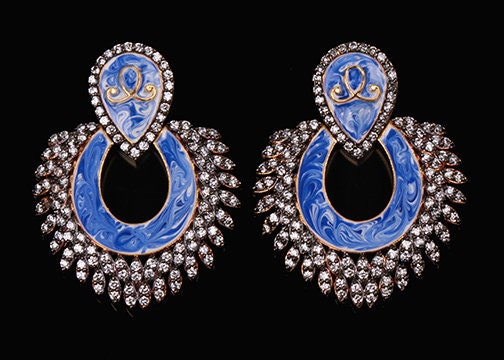 Round Brass American Diamond Earring, Traditional at Rs 1192/piece in  Asansol